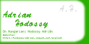 adrian hodossy business card