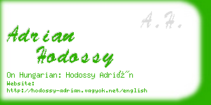adrian hodossy business card